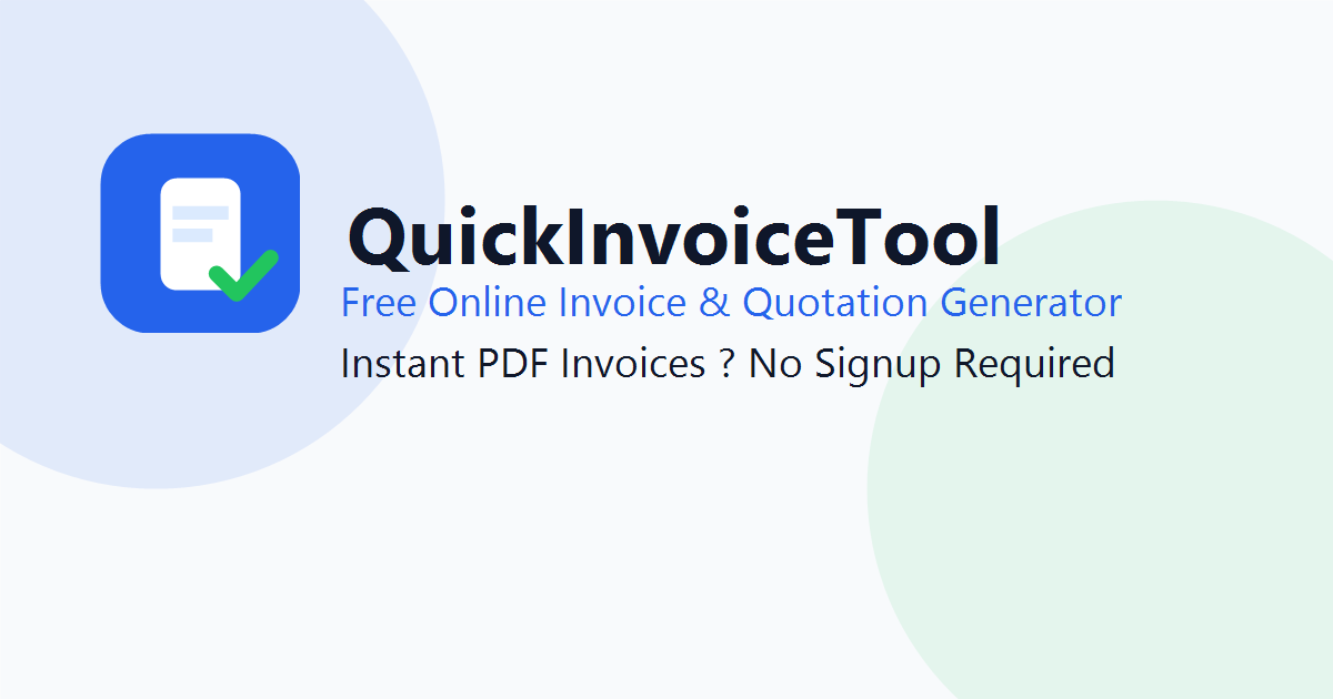 Quick Invoice Tool Screenshot